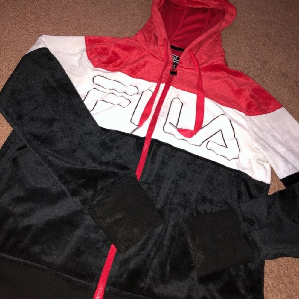 Tri color FILA hoodie